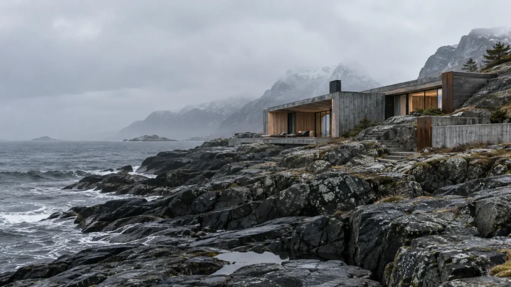 Atelier North design direction — architecture WordPress theme preview