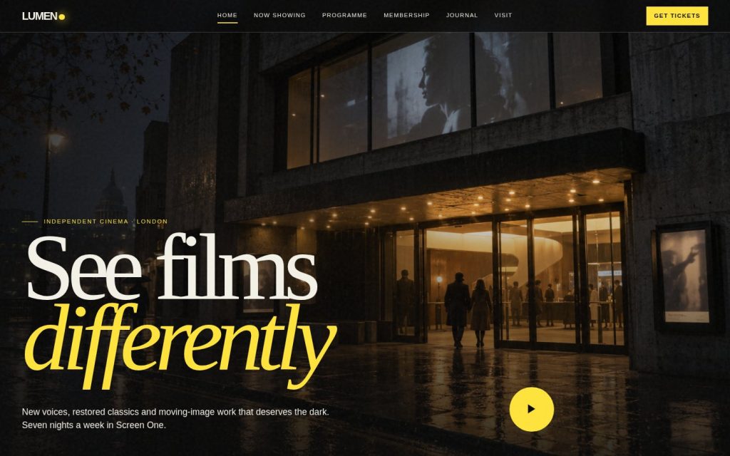 Lumen Cinema theme preview