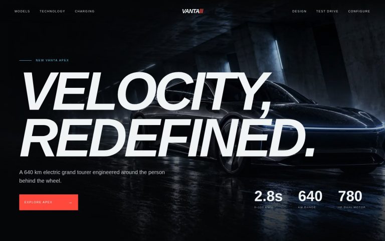 Vanta Motors theme preview